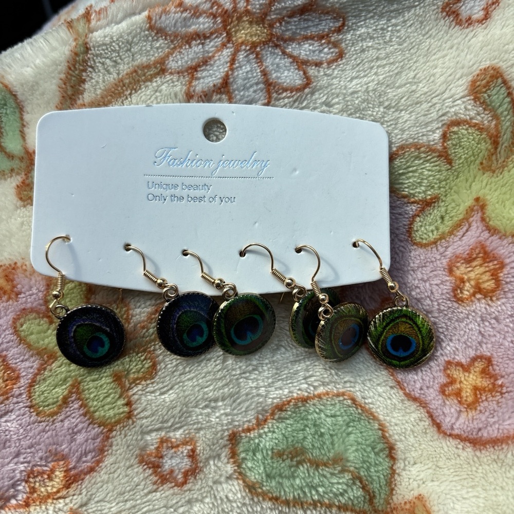 Fashion Jewelry Peacock-Inspired Earrings